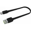 USB-A–USB-C-kaapeli Green Cell KABGC03 — 0,25 m, musta, 480 Mbit/s