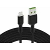 Lightning–USB-A-kaapeli Green Cell KABGC12, 2 m, Lightning – USB A, musta