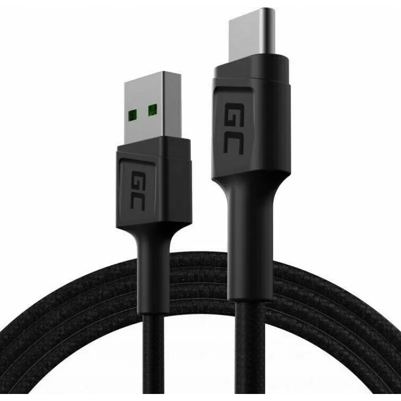 USB-kaapeli Green Cell KABGC22 USB 2.0 1,2 m USB A USB C musta