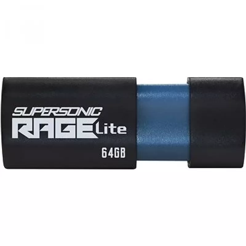 USB-muistitikku PATRIOT Supersonic Rage Lite 64 GB USB Type-A 3.2 Gen 1, liukumekanismi, iskunkestävä