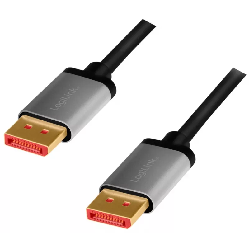 DisplayPort-kaapeli LogiLink CDA0105 2 m musta harmaa