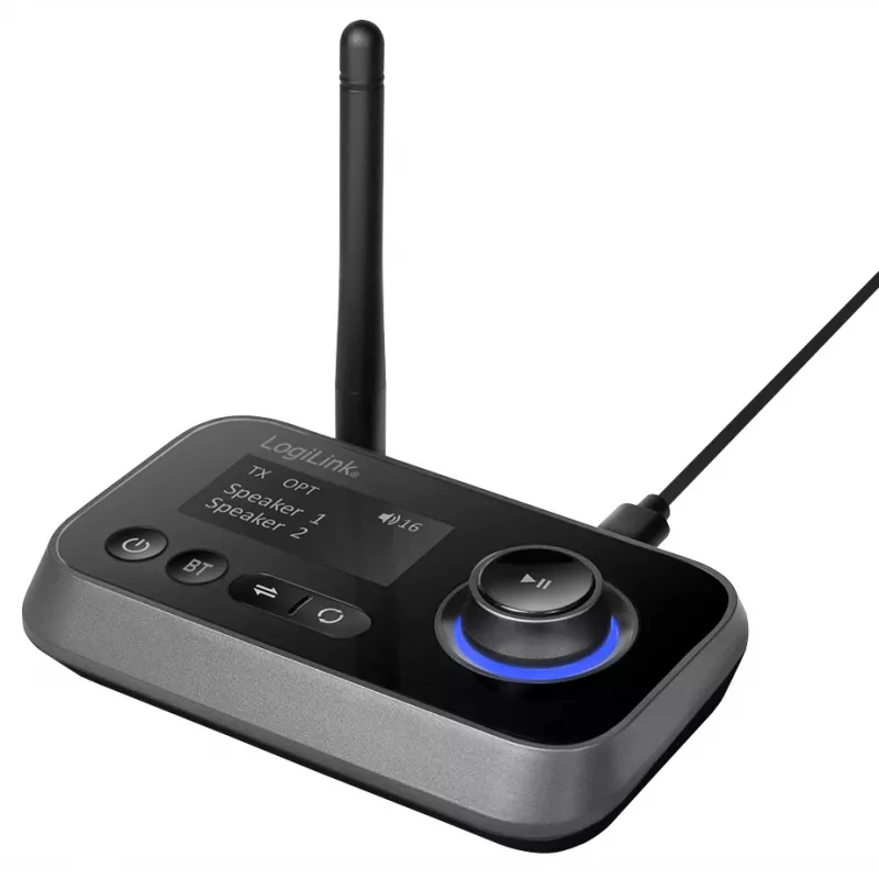 LogiLink BT0062 Bluetooth-audiolähetin/vastaanotin BT 5.0 10 m kantama