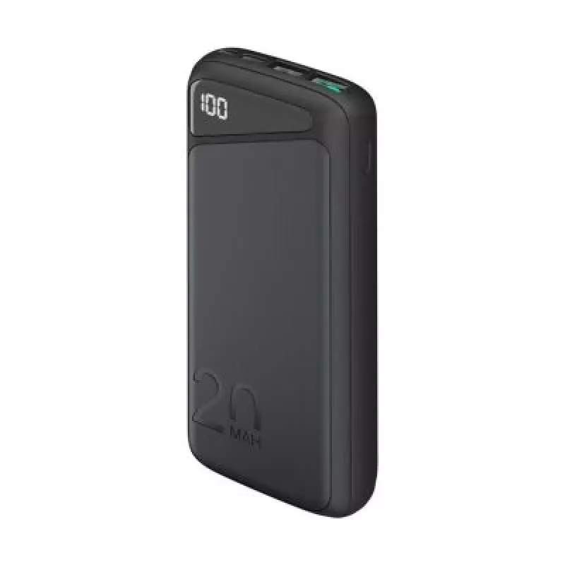 Pikalatausvaravirtalähde 20 000 mAh (musta, PD, Quick Charge 3.0, Super Charge)