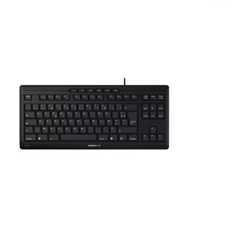 CHERRY STREAM TKL -näppäimistö USB AZERTY ranska musta johdollinen 94 näppäintä