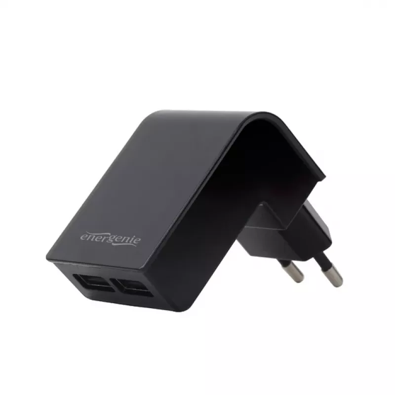 Autolaturi Gembird EG-U2C2A-CAR-02, 12–24V tulo, 5V/2,1A lähtö, 2× USB 2.0, musta