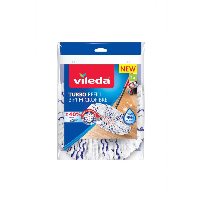 Vileda TURBO 3in1 mikrokuitusiivousliina pyörivään siivouspäähän, 1 kpl