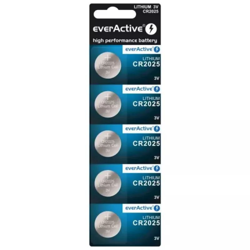 Litiumparisto mini everActive CR2025 - blisteri 5 kpl