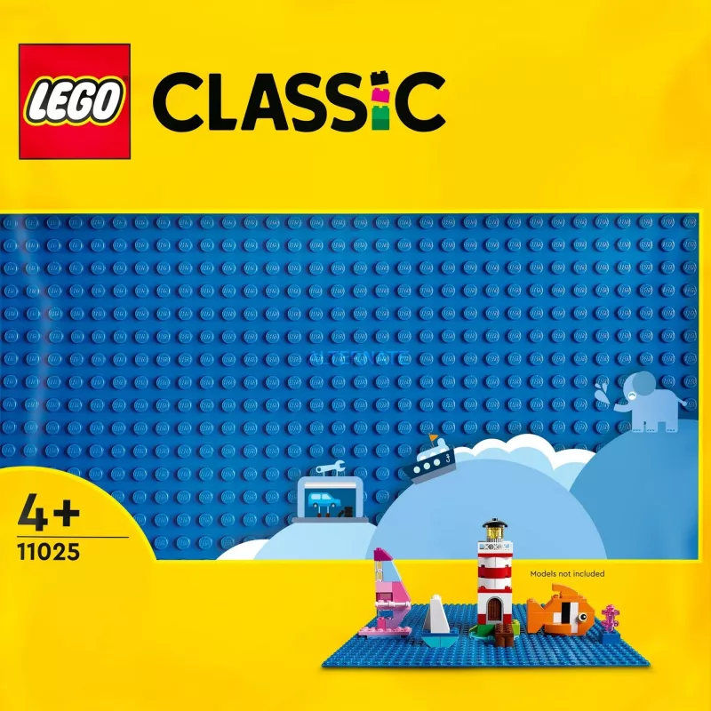 LEGO rakennuslevy 11025 — sininen peruslevy 32x32 nastaa, 250×250 mm