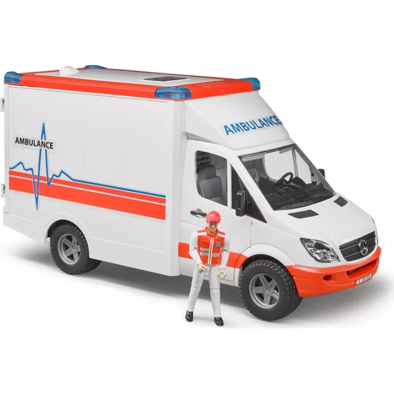 Bruder 1/16 Mercedes-Benz Sprinter ambulanssi kuljettajalla