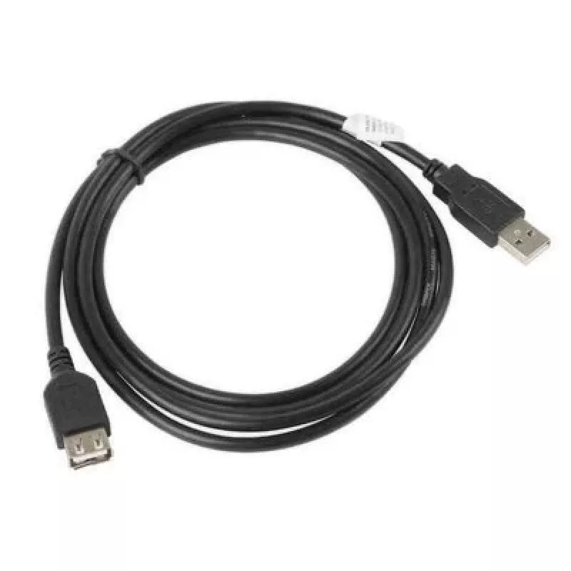 Lanberg CA-USBE-10CC-0050-BK USB-kaapeli 5 m USB 2.0 USB A musta (CA-USBE-10CC-0050-BK)
