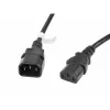 Lanberg CA-C13E-11CC-0030-BK virtakaapeli musta 3 m C13-liitin C14-liitin (CA-C13E-11CC-0030-BK)