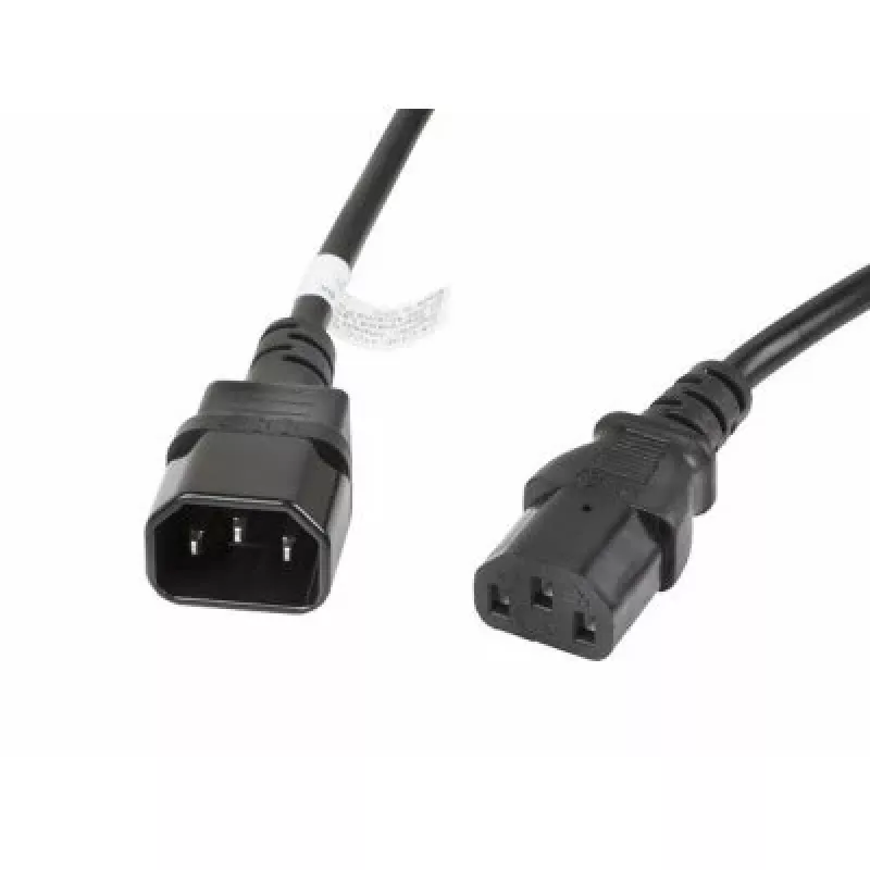 Lanberg CA-C13E-11CC-0030-BK virtakaapeli musta 3 m C13-liitin C14-liitin (CA-C13E-11CC-0030-BK)