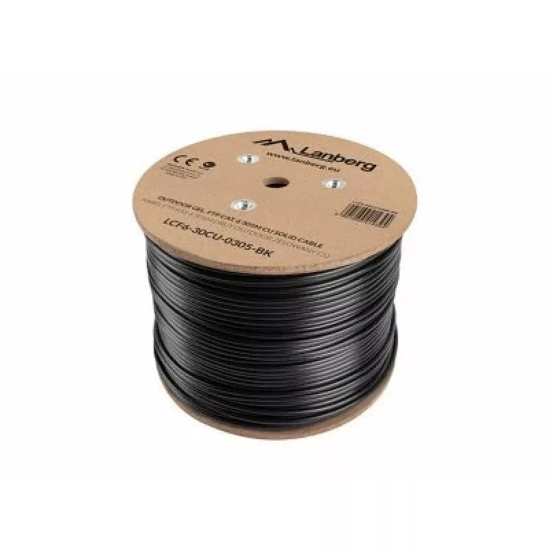Verkkokaapeli Lanberg LCF6-30CU-0305-BK RJ45 Cat6 305 m musta