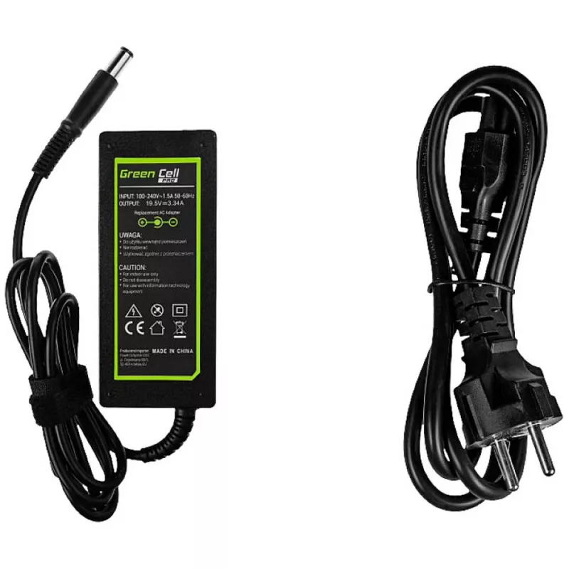 Green Cell AD07AP virtalähde AC-sovitin Dell 19,5V 3,34A 65W / 7,4mm-5,0mm