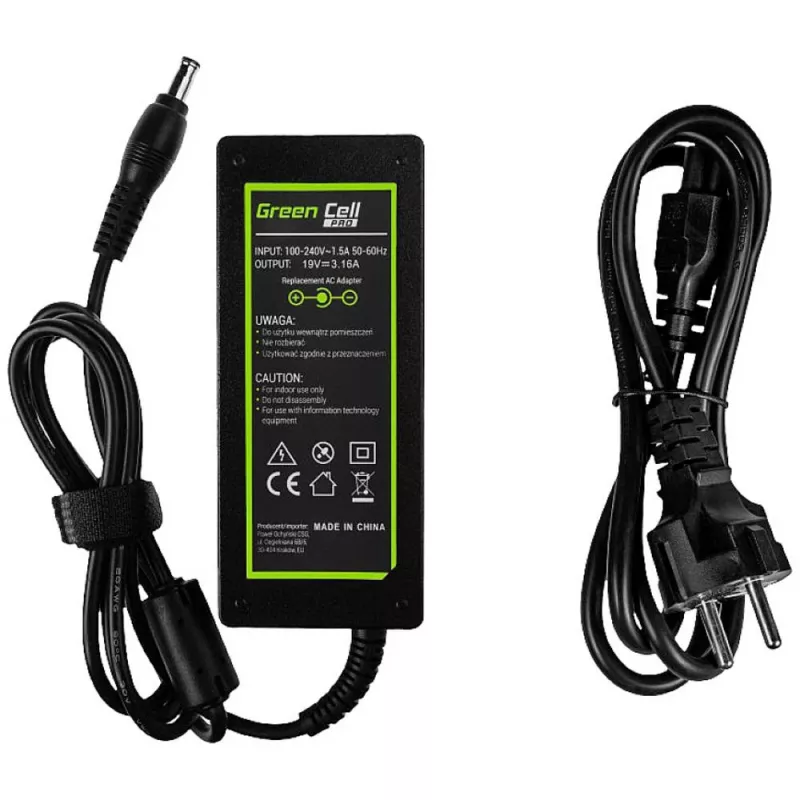 Green Cell AD20P virtalähde/muunnin sisäkäyttöön 60 W musta