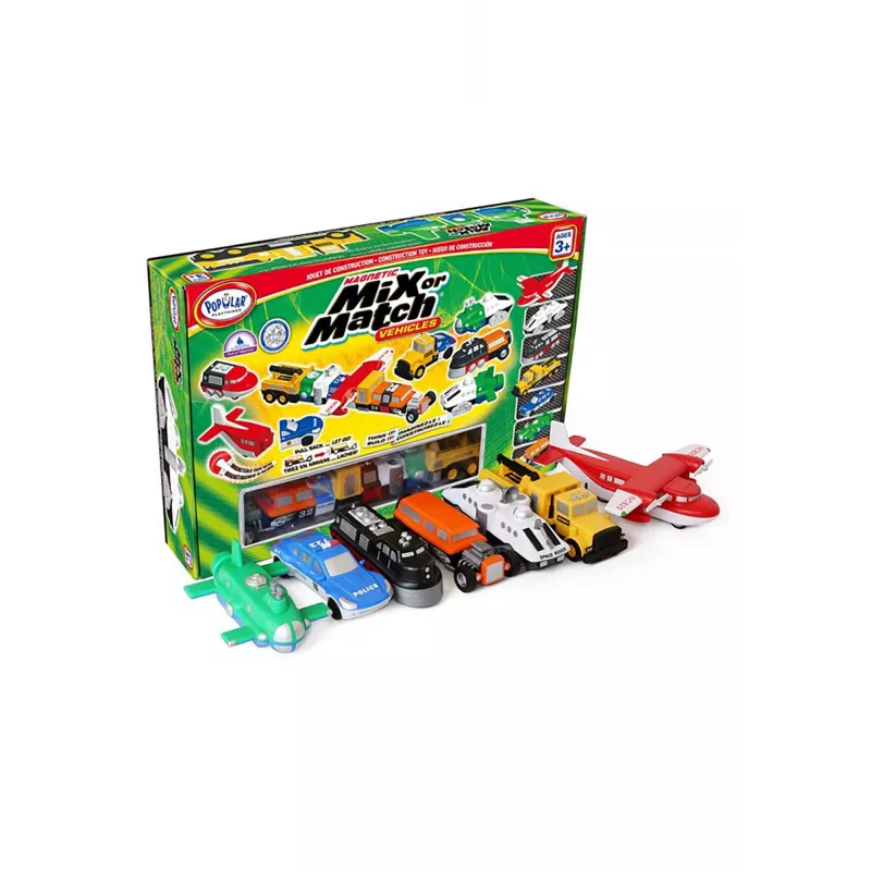 Ajoneuvosetti Popular Playthings Magnetic Mix or Match