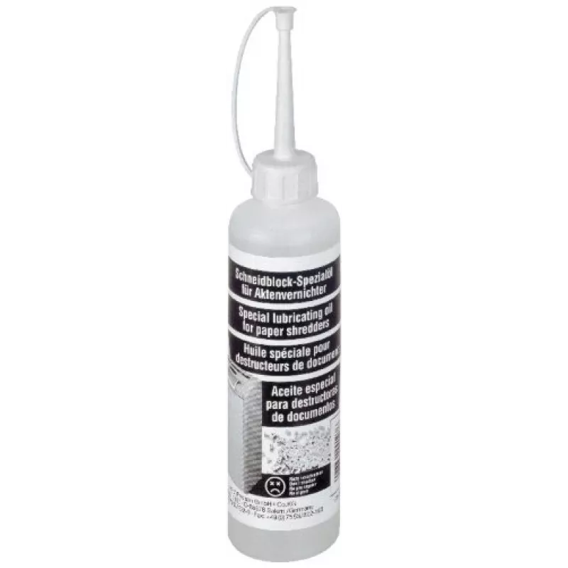 HSM 1235997403 asiakirjasilppurin leikkuuyksikön puhdistus- ja voiteluöljy, 250 ml
