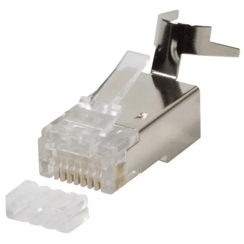 RJ45-liittimet Cat 6, 6A, 7 suojatut, 50 kpl pakkaus