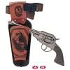 Metallinen lelucowboy-revolveri Pulio 155150/0 irrotettavalla kotelolla, single-action-replika