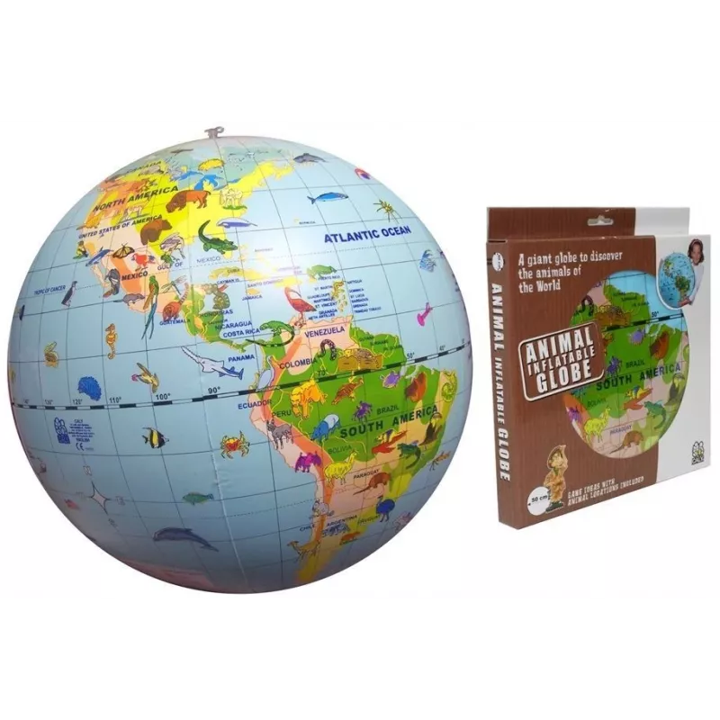 Caly Animal Globe Maxi karttapallo 50 cm, monivärinen