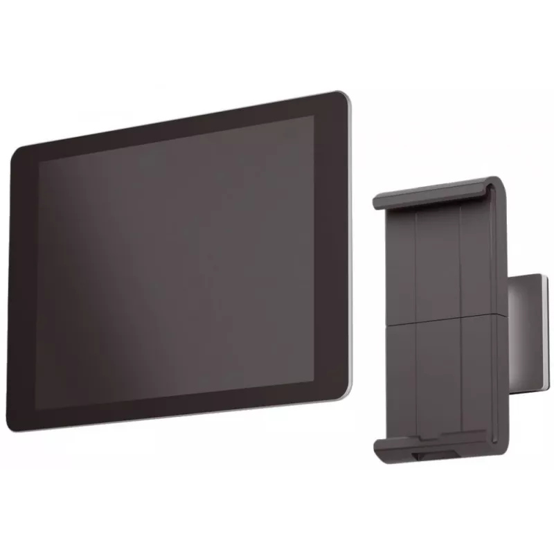 DURABLE TABLET HOLDER WALL - seinäteline tabletille - alumiini, ABS-muovi - hopea (7-13) (893323)