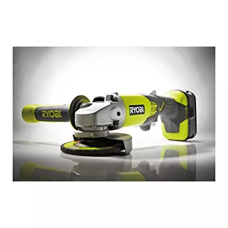 Ryobi R18AG-0 ONE+ 18 V akkukäyttöinen kulmahiomakone, 115 mm (ilman akkua)