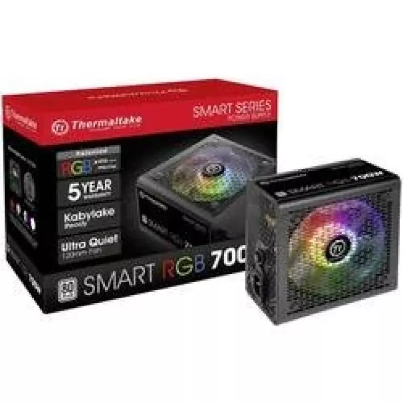 Virtalähde Smart 700W RGB, 80PLUS, 230V EU, 2xPEG, 120mm, Single Rail