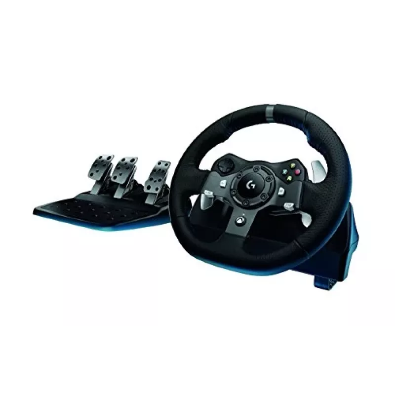Logitech G920 Driving Force kilpa-ajoratti ja polkimet Xbox One -konsolille ja PC:lle, USB, musta (941-000123)