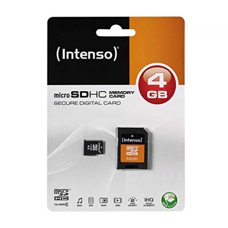 Muistikortti Intenso 4 GB MicroSDHC Class 4 3403450