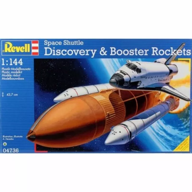 Avaruussukkularakennussarja Revell Space Shuttle Discovery + booster-raketteja
