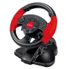Ohjauspyörä ESPERANZA EG103 peliohjain — PC/PS2/PS3, 13 painiketta, värinä, kiihtyvyysanturi, musta/punainen