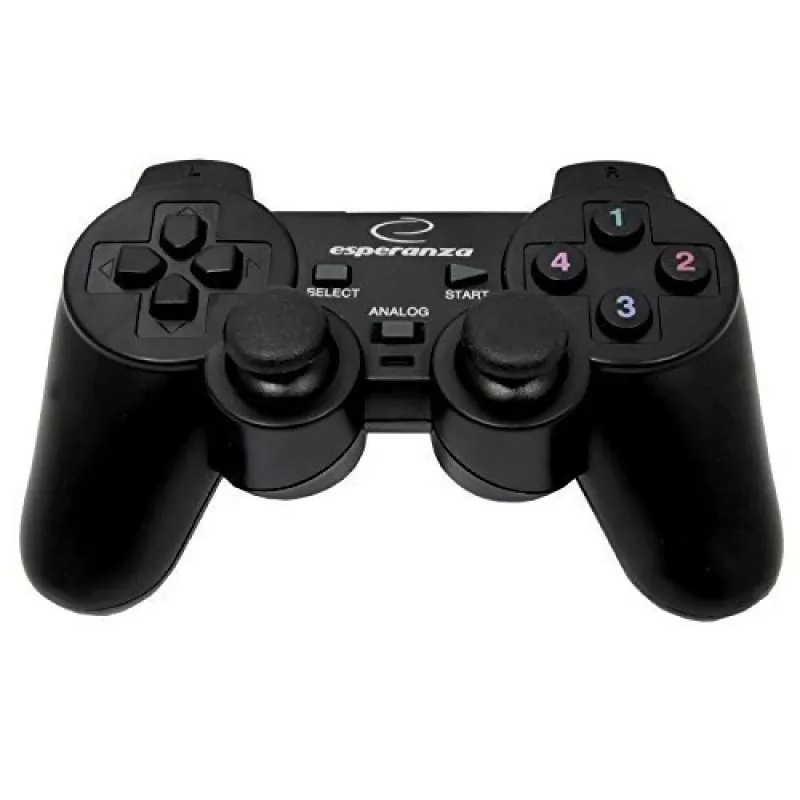 Peliohjain ESPERANZA EG102 johdollinen USB 2.0, PC/PlayStation 3-tuki, D-pad, värinä, musta