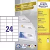 Yleisetiketit 70x35mm InkjetLaserCopy A4 100 arkkia 2 400 kpl valkoinen