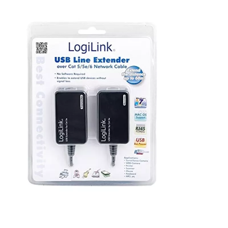 LogiLink® UA0021D linjajatko USB CAT5/6 kautta jopa 60 m