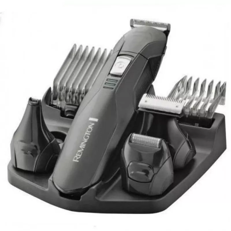 Remington PG6030 Edge trimmerisarja, titaanipinnoitetut terät, 7 pituusasetusta, akku, partaan/päähän/nenään/korviin, musta
