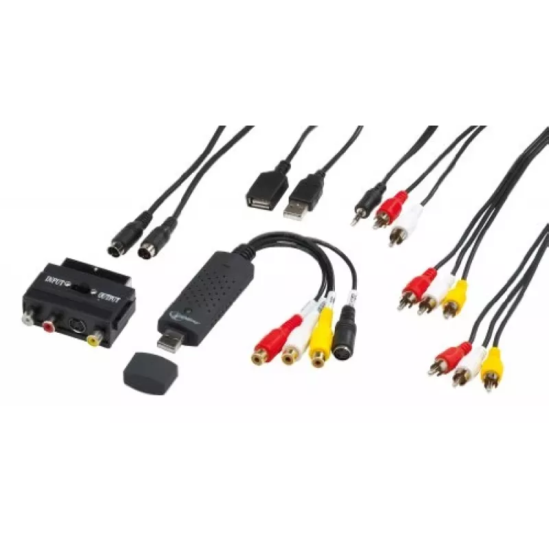 Gembird UVG-002 audio/kuvakaappari (composite-video/stereo RCA/SCART-S-Video, USB 3.0)
