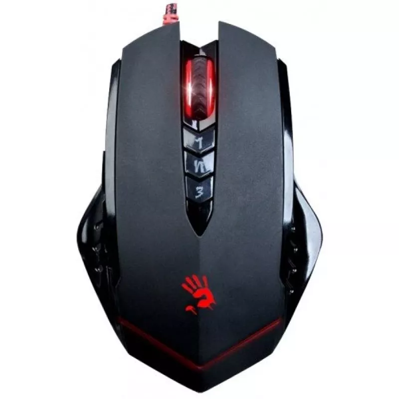 Pelihiiri A4Tech Bloody V8m — 3200 DPI, 8 painiketta, V-Track optinen, USB Type-A, musta