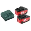 Metabo 685050000 Basic-Set, 2 x 4,0 Ah 18 V akku- ja laturisetti