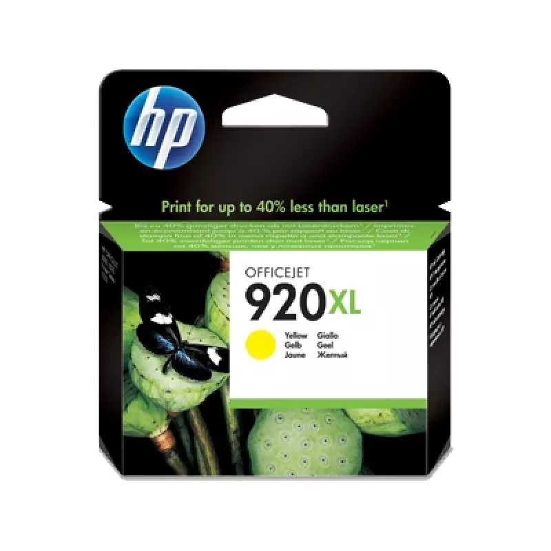 HP 920XL High Yield keltainen alkuperäinen mustepatruuna, keltainen, 1 kpl, 700 sivua