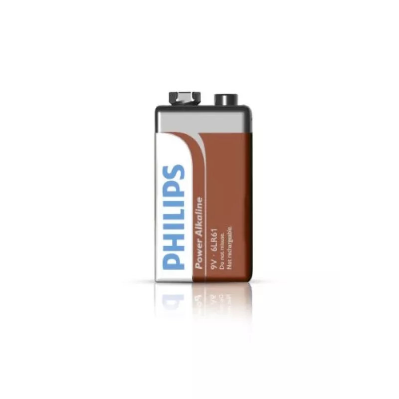 Kertakäyttöparisto Philips Power Alkaline Battery 6LR61P1B/10