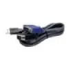 TRENDnet TK CU10 - näppäimistö- / video- / hiiri- (KVM-) kaapeli - USB Type A, 4-pin, HD-15 (M) - HD-15 (M) - 3,1m - musta (TK-CU10)