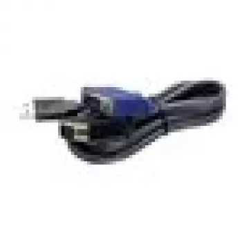 TRENDnet TK CU10 - näppäimistö- / video- / hiiri- (KVM-) kaapeli - USB Type A, 4-pin, HD-15 (M) - HD-15 (M) - 3,1m - musta (TK-CU10)