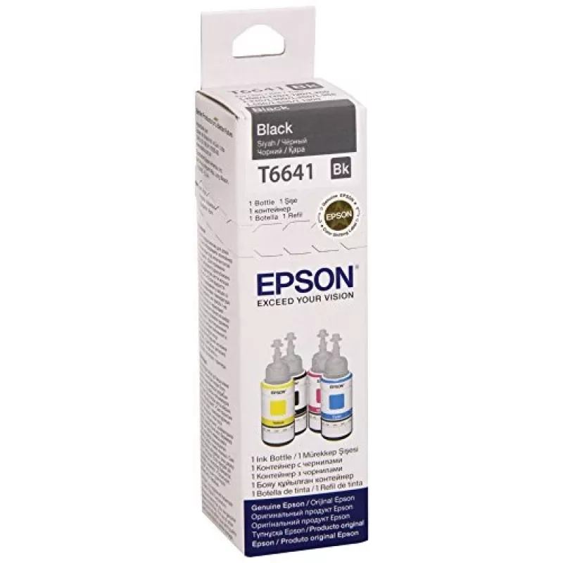 Mustepullo Epson T6641 70ml musta