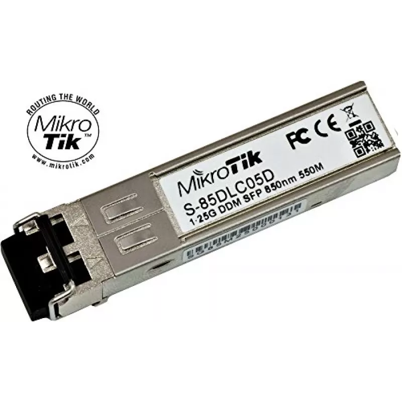 Mikrotik S-85DLC05D verkon lähetin-vastaanotinmoduuli 1250 Mbit/s SFP 850 nm (S-85DLC05D)