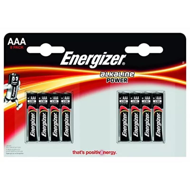 Alkaline AAA -paristot Energizer E92 — 8 kpl blisterpakkaus