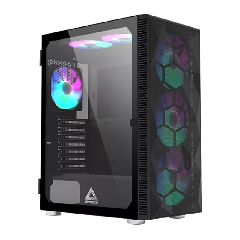 MONTECH X3 X3MESH-BK MIDI-tornikotelo musta Mesh PC-kotelo