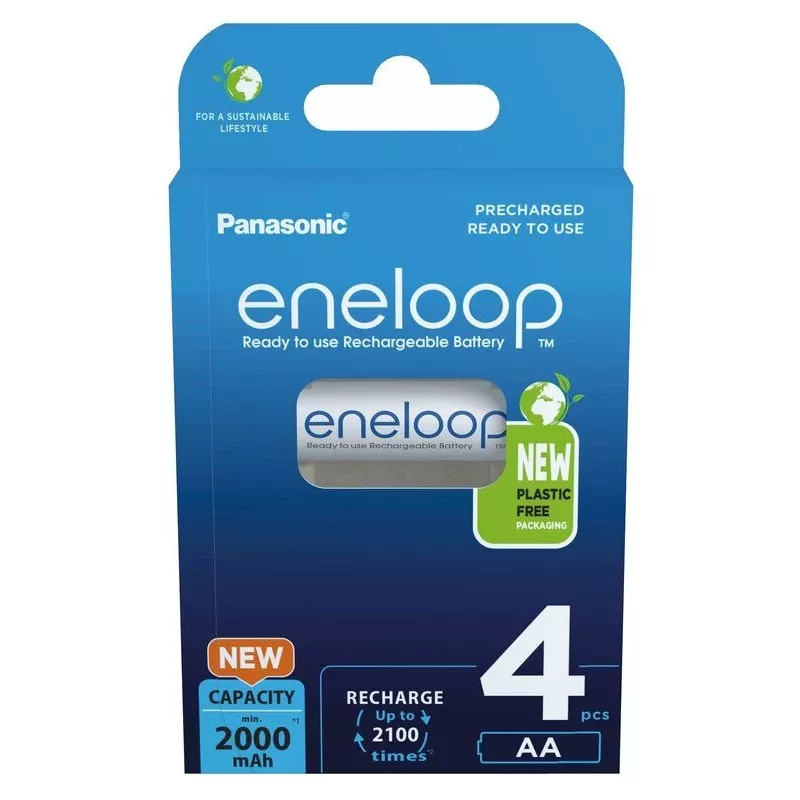 Akut PANASONIC ENELOOP AA 2000 mAh 4 kpl (BK-3MCDE/4CP)