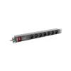 LANBERG PDU-07E-0200-IEC-BK PDU 1U 10A 7 pistorasiaa ranskalainen 2m musta