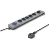 Ylijännitesuoja Qoltec 50166 harmaa 6 AC-pistorasiaa 230V 3m