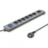 Ylijännitesuoja Qoltec 50167 harmaa 8 AC-pistorasiaa 230V 1,8m